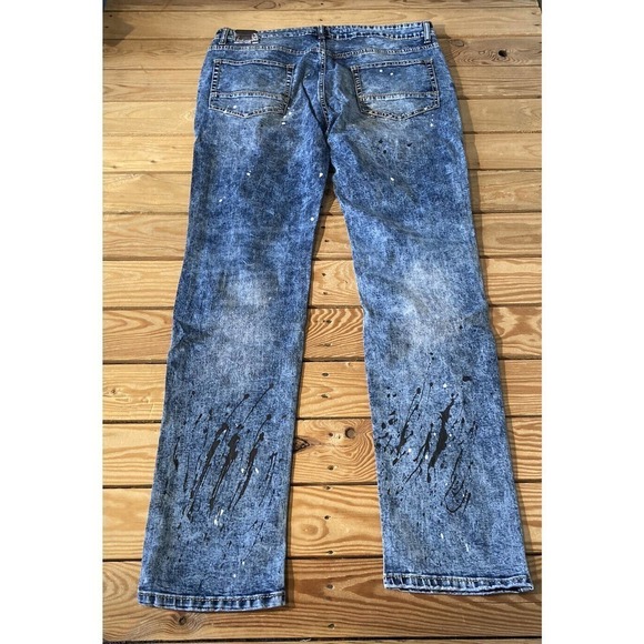 NWT Rutherford Flex Skinny Fit Jeans Size 36x33 Men’s Blue Ripped - Picture 2 of 11